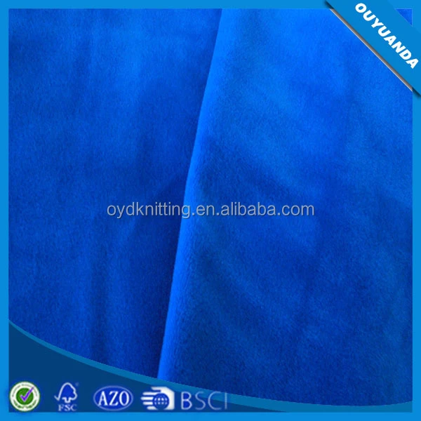 Factory 4 Ways Stretch Polyester Spandex Minky Velvet Blue Fabric