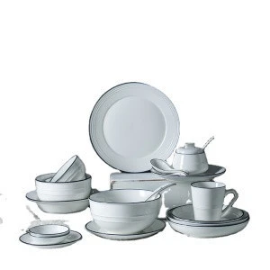 Factory cheap Ceramic Restaurant Dinnerware Set, porcelain dinnerware sets for wedding