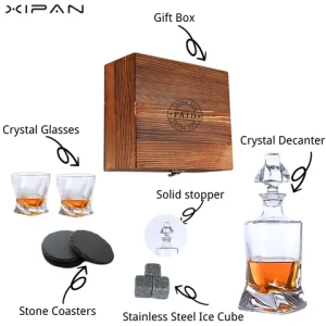 Factory Custom Luxury Whiskey Bottle Sets Gift Box Gift Set and Whiskey Glasses 750ml Sets