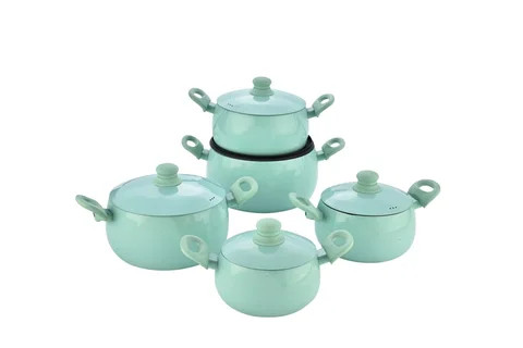 Factory Customized Non-stick Belly Shape Pot Set Aluminum Pot Set