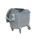 Factory Galvanized Steel 1100 Liter Metal Waste Bin