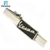 Factory made plain skinny customized logo silver tie pin bar clip