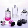 Factory supply clear spray glass bottles cylindrical glass cosmetics perfume dispenser empty bottles