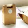 Factory Wholesale Custom Retro style 300g gift Storage Tote bag Packing box Kraft Paper Bag Crafts