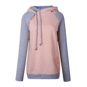 Factory Wholesale oversized Female Patchwork Double Hood faith hoodie Pullover Sweatshirts