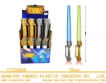 Factory wholesale Plastic war Lightsaber Sword With star LED light & Sound Function 12pcs/Display