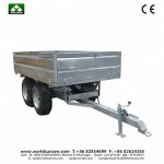 Farm tipper trailer hydraulic refurbished heavy duty, a tractor with a boat trailer for 2 wheel tractor/4 wheels tractor drive
