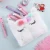 Import Fashion Colorful Girls Cute Unicorn pencil bag velvet pencil bag stationery pencil pouch for kids from China