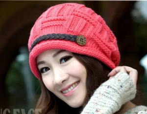 Fashion girl winter hat hat for girl knitted hat