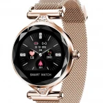 Fashion girls watch H1 round led screen smart watch female heart rate waterproof IP67 blood pressure bracelet