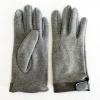 fashion HOOK$LOOP cuff soft mirco velvet men cashmere gloves