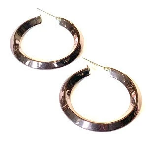 Fashion Jewelry Accessories Rich Chocolate Finish Stainless Steel Hoop Earrings