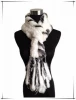 Fashion Women Ladies Scarf Real Rabbit Fur For Winter Warm Animal Scarf