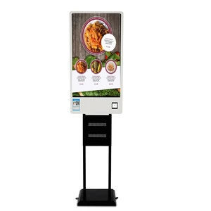 Fast Delivery wall mounted advertising bill payment kiosk player for super market