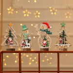 Feiyou 2020 new creative Christmas indoor and outdoor decorations Christmas tree holiday decorations set wooden decorations