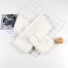 FIONA Custom Fashion Winter Warm Soft Beautiful Plush Scarf Muffler Rex Rabbit Fur Female Cute Colorful Collar Wrap Neck Scarves
