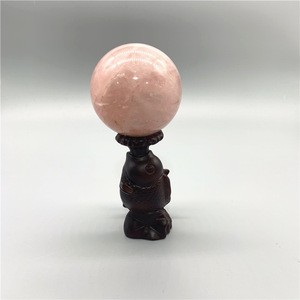 Fish shape wooden materials stands for crystal spheres quartz ball stands for home decoration