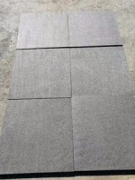 Flamed Brush Polished Mongolian Black Granite For Sales