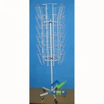 Floor Stand Wire Frame Pocket Metal Revolving Magazine Rack (PHC328)