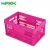 Import Foldable awesome Stackable Berry Container Portable Mesh Logistic Box Vegetable Fruit Turnover Plastic Crate from China