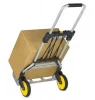 Folding Hand Truck and Dolly, 264 Lb Capacity Heavy-Duty Luggage Trolley Cart With Telescoping Handle and Rubber Wheels