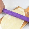 Food Grade Kitchenware  Silicone Rolling Pin  With Wood Handle