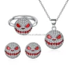 Free Shipping Zircon 925 Silver Fashion Jewelry Sets Halloween Gifts 18K Gold Plated Waterproof Jewelry Set Cubic Zirconia