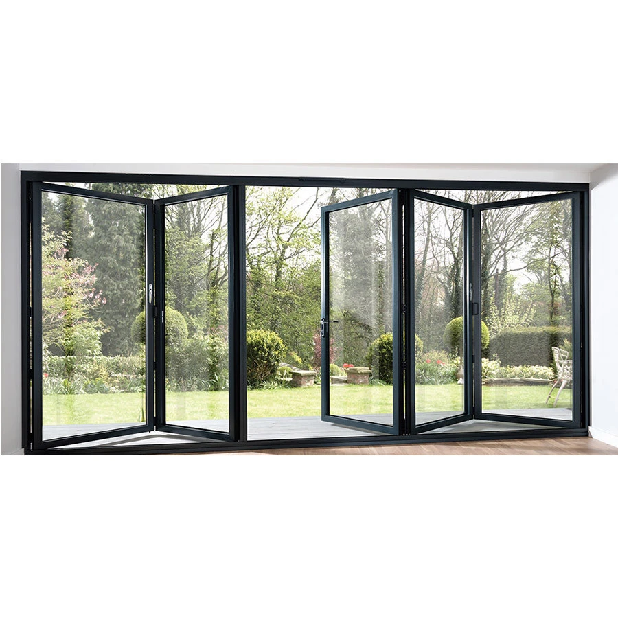 French folding screen aluminum windows and doors made in China factory with high quality casement windows sliding glass doors
