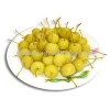 fresh yellow canned cherry fruit in syrup without stem
