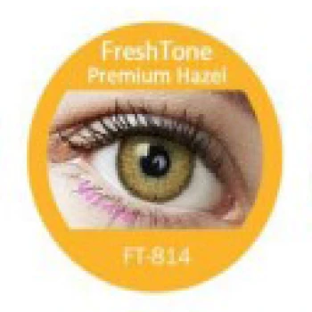 FreshTone Premium Hazel best in Dark eyes Plano color contact lenses