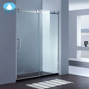 Frosted Frameless Sliding Shower Tempered Glass Bathroom Glass Door