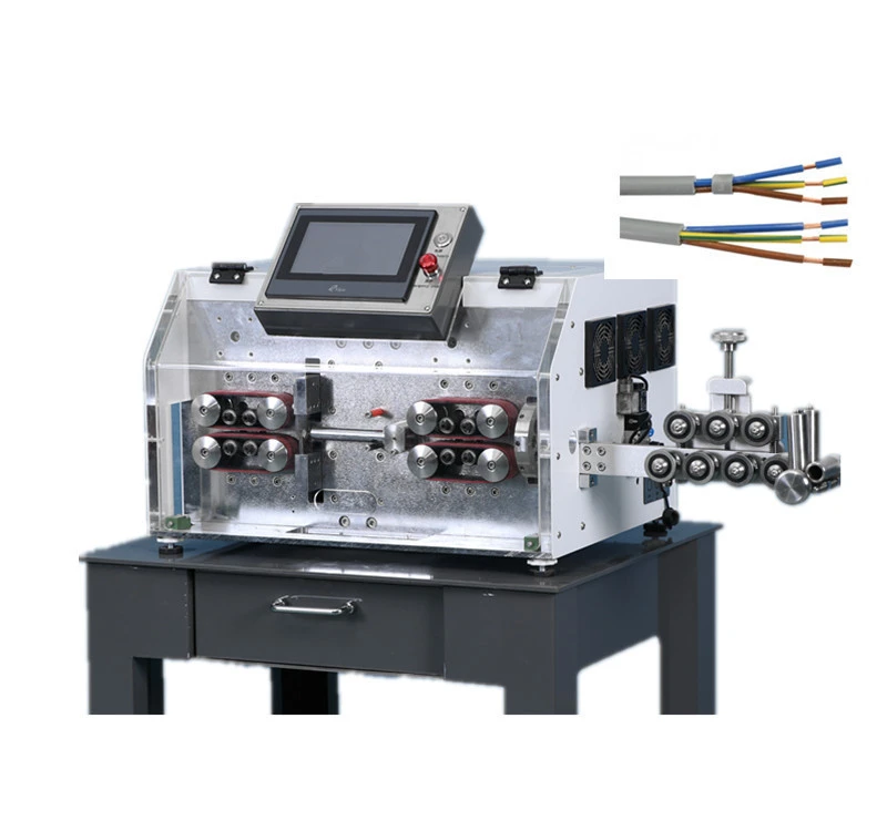 Full Automatic Multi-core wire cutting stripping machine for outer sheathed and inner core wire jacket cable strip equipment