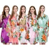 FUNG 3017 Customized Silk Floral Kimono Bridesmaid Bathrobes