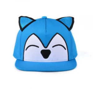 Funny baby snapback hat custom cartoon design kids animal cap