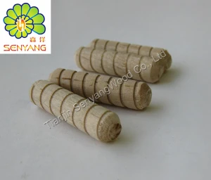 furniture stepped threaded wooden dowel pin