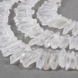 G0707 Clear quartz gemstone aura titanium druzy quartz crystal point loose beads angel jewelry strand