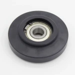garage door 30mm 20mm v u shape mc nylon plastic pulley roller long wheelbearing with bearings