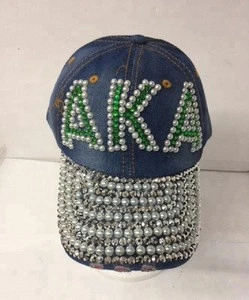 Geek letter AKA Sorority  custom baseball caps hats Fashion Design Unisex Bling Bling Adjustable Baseball Cap Hat