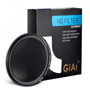 GIAI 40.5mm ND1000 Filter 10-stop Light Reduction Neutral Density Filter Double Side Nano-coating Camera Lens ND Filter
