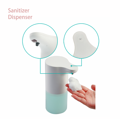 Gibo auto soap dispenser automatic liquid gel alcohol dispenser ABS white color portable dispenser