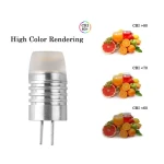 Glass Mini G4 LED Corn Bulb Spot Light DC 12V 1.5W Non-polar Lens High Power for Chandelier Crystal lights Lamp