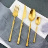 Gold Forks Knives Spoons Stainless Steel Dinnerware Set Cutlery Tableware Kitchen Accessories Set
