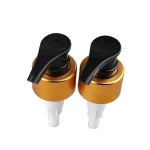 Golden Color Aluminum Metal 24mm Shampoo Lotion Pump