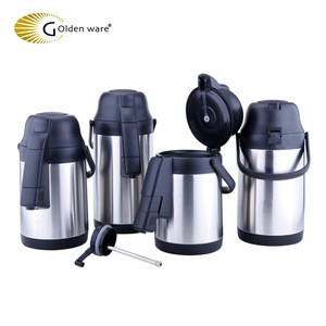 Golden Ware High Capacity airplane 201# stainless steel vacuum double wall coffee tea pot