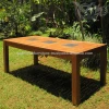 Granite top dining tables solid teak wood for outdoor garden