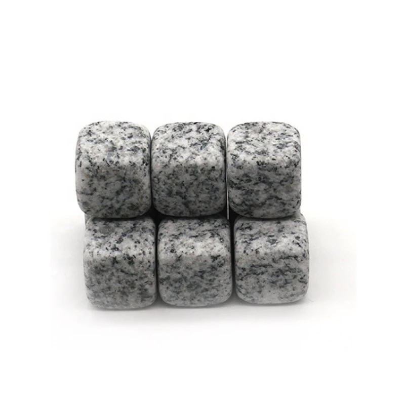 Granite whiskey stone | whisky cube stone | chilling stone 9pcs/box and velvet bag , OEM box logo acceptance