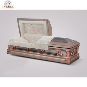Great quality coffin bier casket antique white finish funeral casket supplies