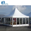 Guangzhou luxury pagoda event trade show tent with glasswall for sale 4x4 5x5 6x6 pagoda