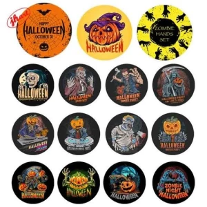 Halloween metal sign metal plate iron painting Halloween Dia 12" round signs decoration vintage metal plaque home wall decor