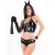 Import Halloween Sexy Costumes Wetlook Vinyl Leather Lingerie Set Cat Women from China